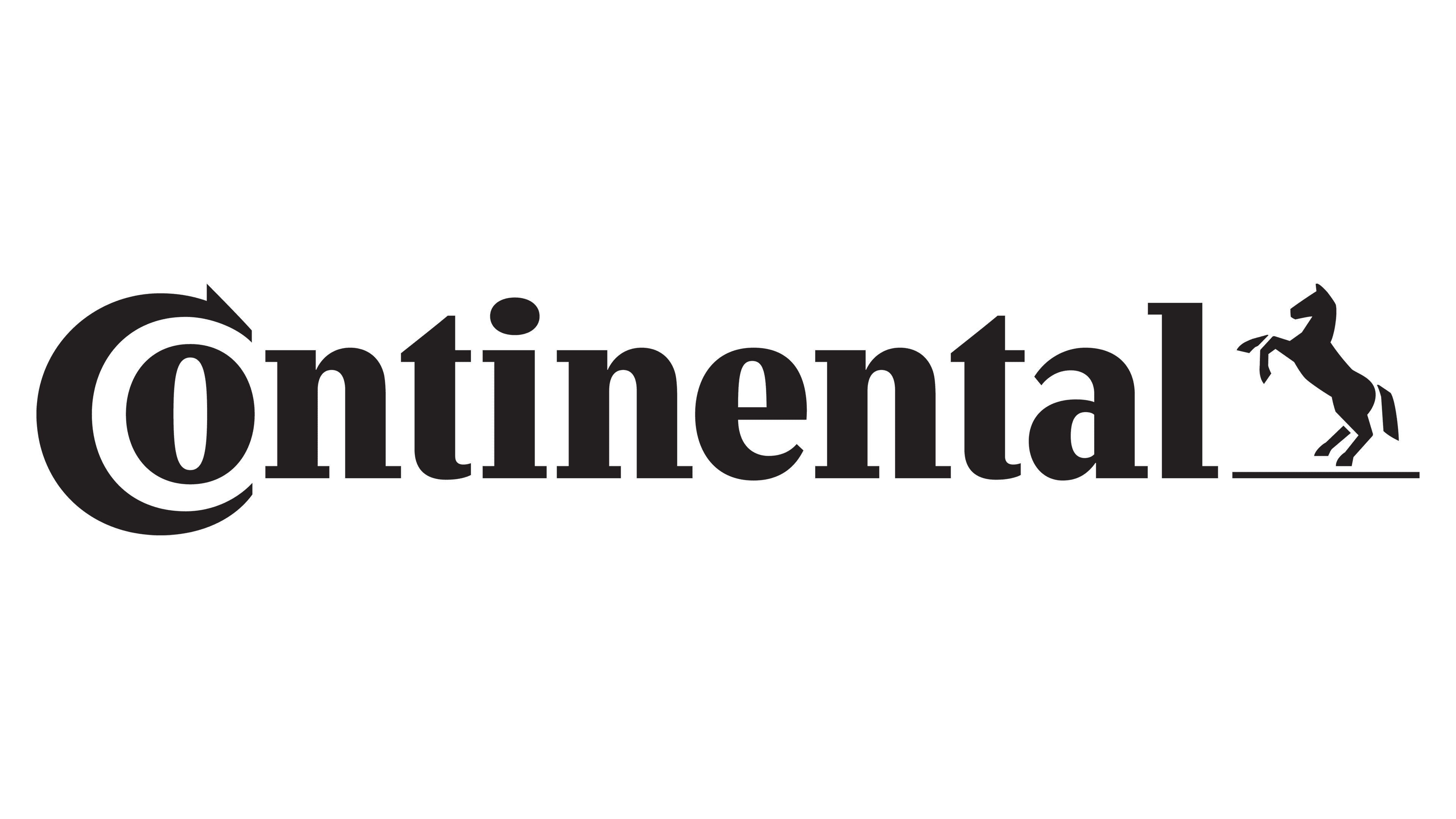 Continental logo featuring the brand name "Continental" with a horse mascot.