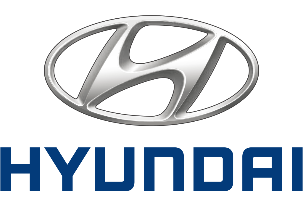 Hyundai logo featuring the stylized "H" within an oval shape, followed by the brand name "HYUNDAI."